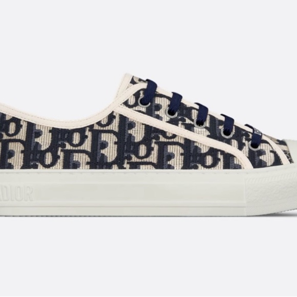 Dior Walk’n’Dior deep blue embroidered sneaker size 8